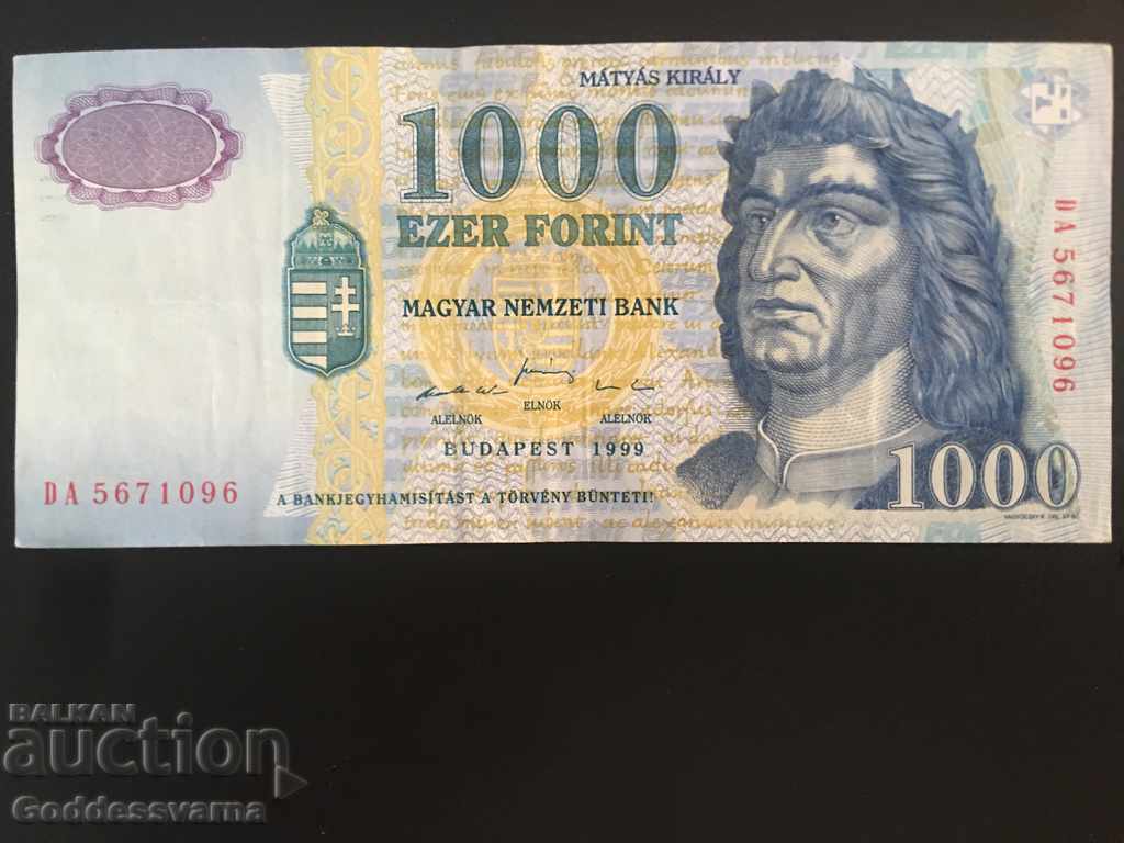Ουγγαρία 1000 Forint 199 Επιλέξτε 180 Ref 1096