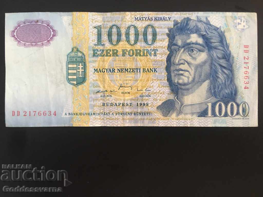 Ουγγαρία 1000 Forint 199 Επιλέξτε 180 Ref 6634
