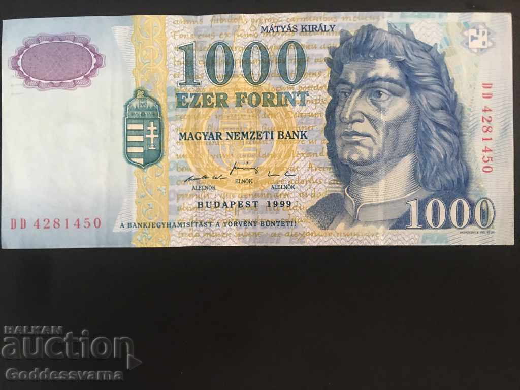Ungaria 1000 Forint 199 Pick 180 Ref 1450
