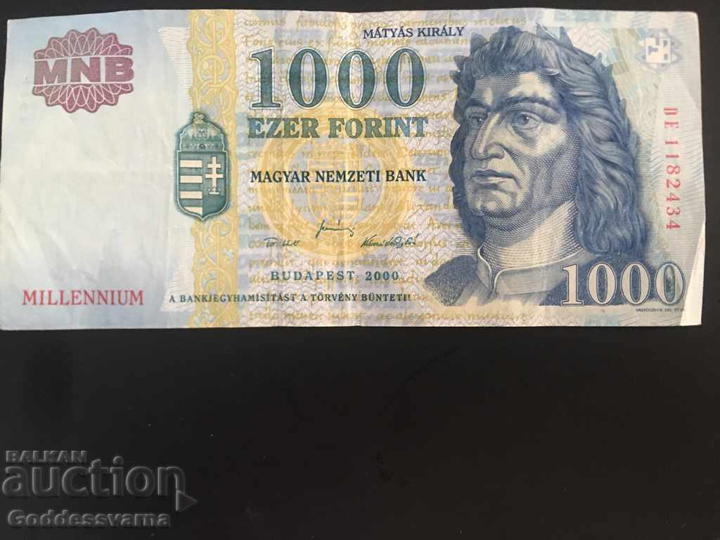 Hungary 1000 Forint 2000 Pick 180 Ref 2434