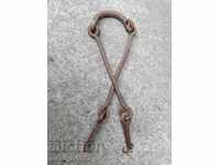 Vintage hand forged wrought iron chain holder