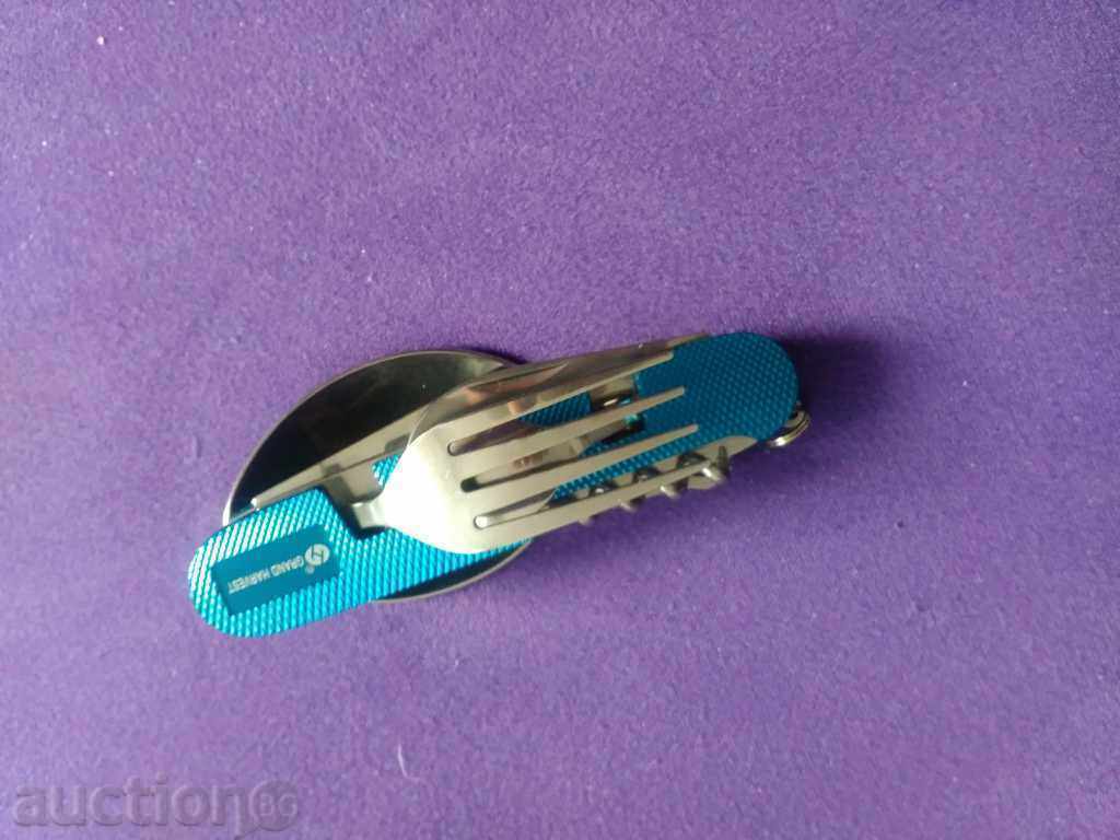 Auction Combi knife + spoon, fork, 9 in 1 opener Auction Combi knife + spoon, fork, 9 in 1 opener