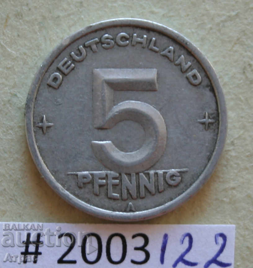 5 пфениг 1949   ГДР