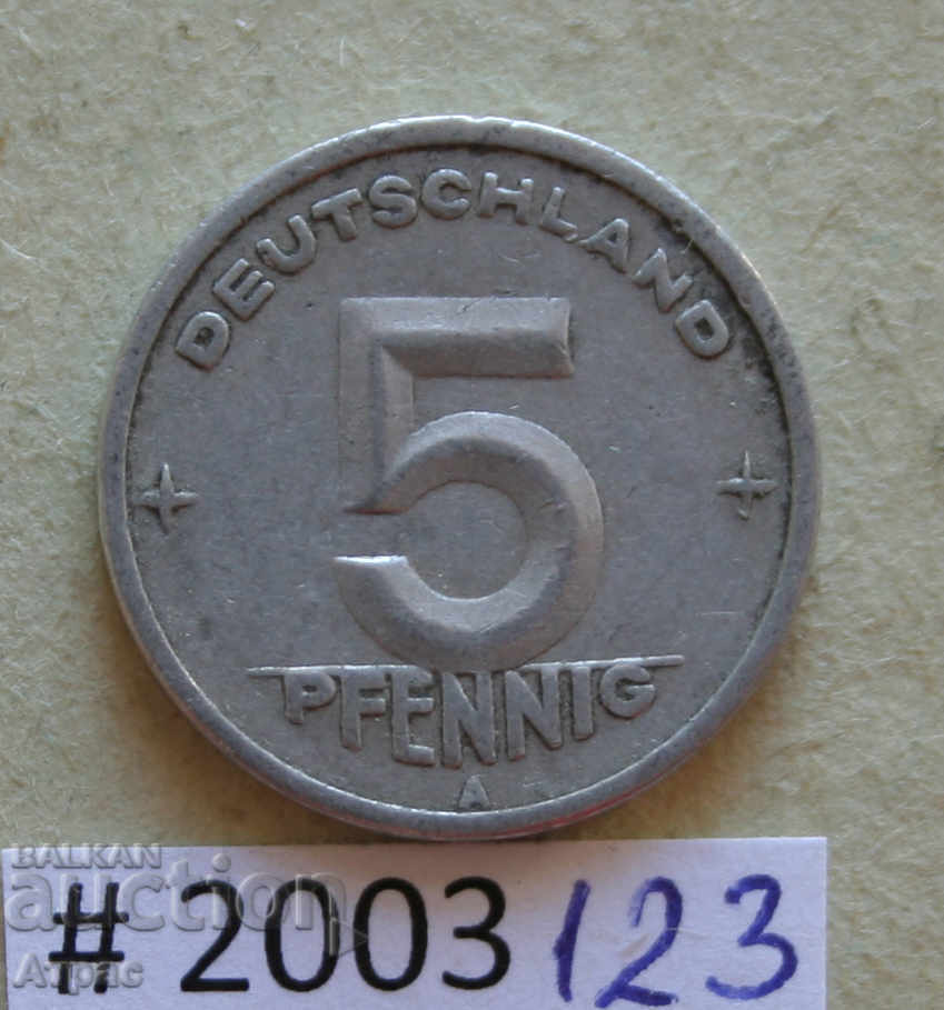 5 пфениг 1949   ГДР