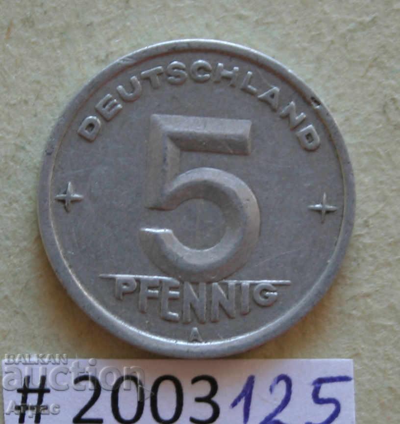 5 pfennig 1949 GDR