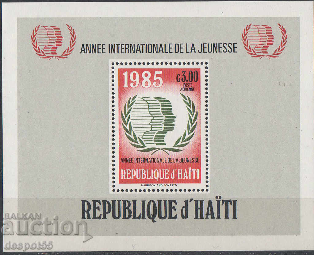 1986. Haiti. International Year of Youth 1985. Block.