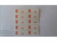 Bulgaria - Stickers - REGISTERED MAIL - 10 pieces