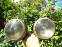 A PAIR OF OLD BULGARIAN HEADLIGHTS