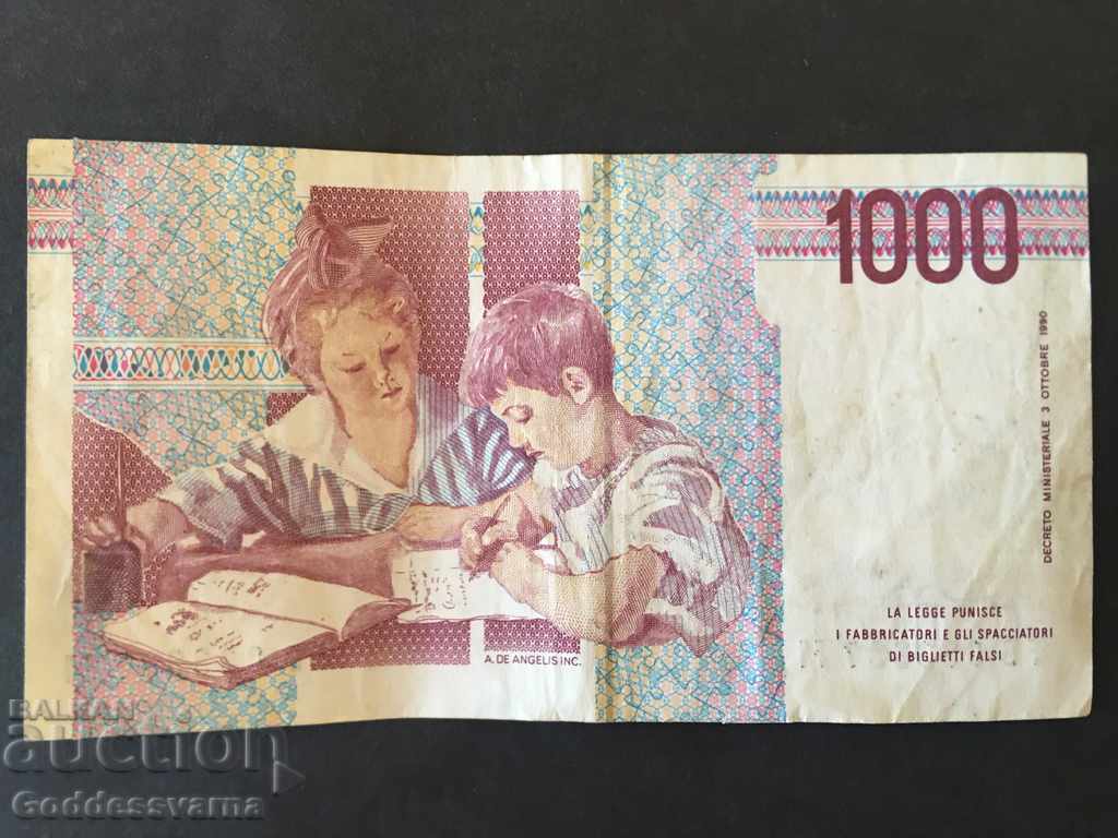 Italy 1000 Lire 1990 Pick 109 Ref 3837 with price 1.00 BGN | € 0.51 Italy 1000 Lire 1990 Pick 109 Ref 3837 with price 1.00 BGN | € 0.51