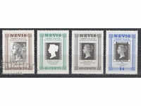 1990 Nevis.150 din primul timbru poștal Penny Black.