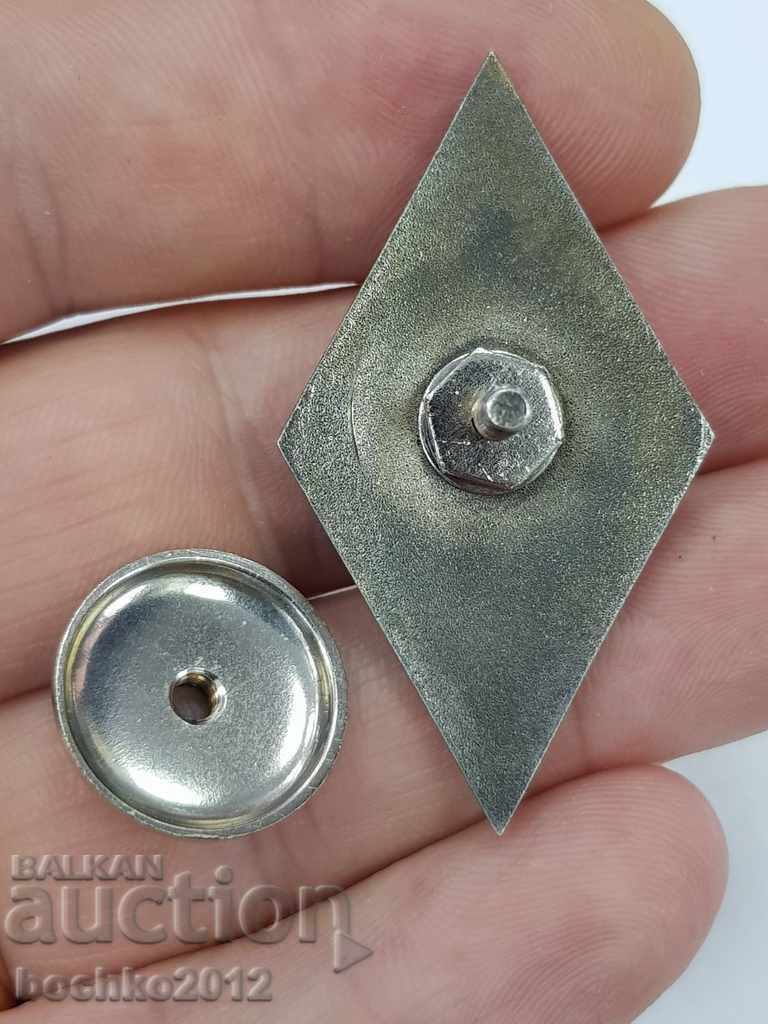 Παράδοση Σπάνιο σήμα αποφοίτησης από το ασημένιο πανεπιστήμιο της Ρωσίας ΕΣΣΔ Παράδοση Σπάνιο σήμα αποφοίτησης από το ασημένιο πανεπιστήμιο της Ρωσίας ΕΣΣΔ