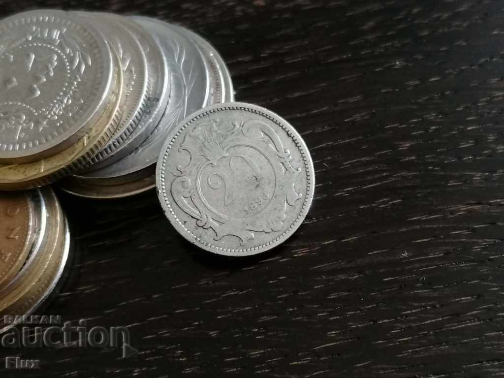 Moneda - Austria-Ungaria - 20 de ajutoare | 1893
