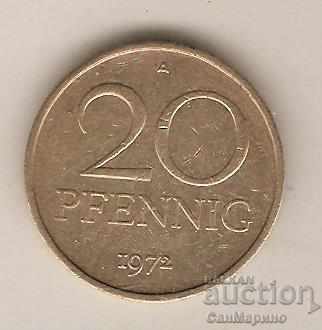 + RDG 20 pfennig 1972