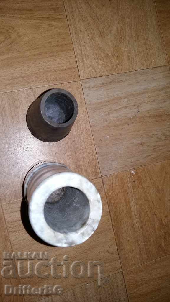 Vases 2 pieces, marble and wood with price 10.00 BGN | € 5.11 Vases 2 pieces, marble and wood with price 10.00 BGN | € 5.11