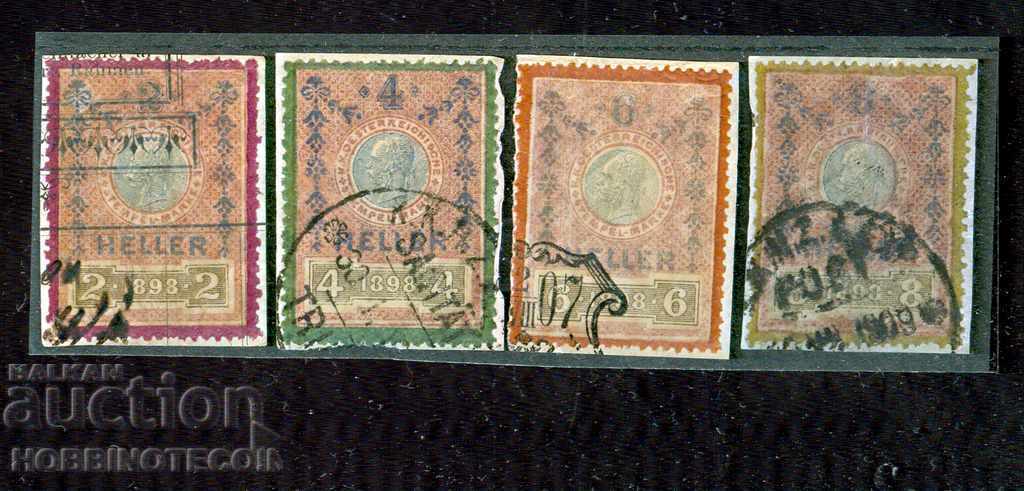AUSTRIA - STAMPS - STAMPS - 2 4 6 8 Heller 1898