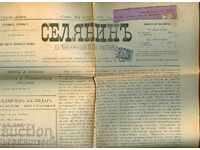 ГОЛЯМ ЛЪВ 1 Стотинка - ВЕСТНИК - СЕЛЯНИН - 2 август 1894