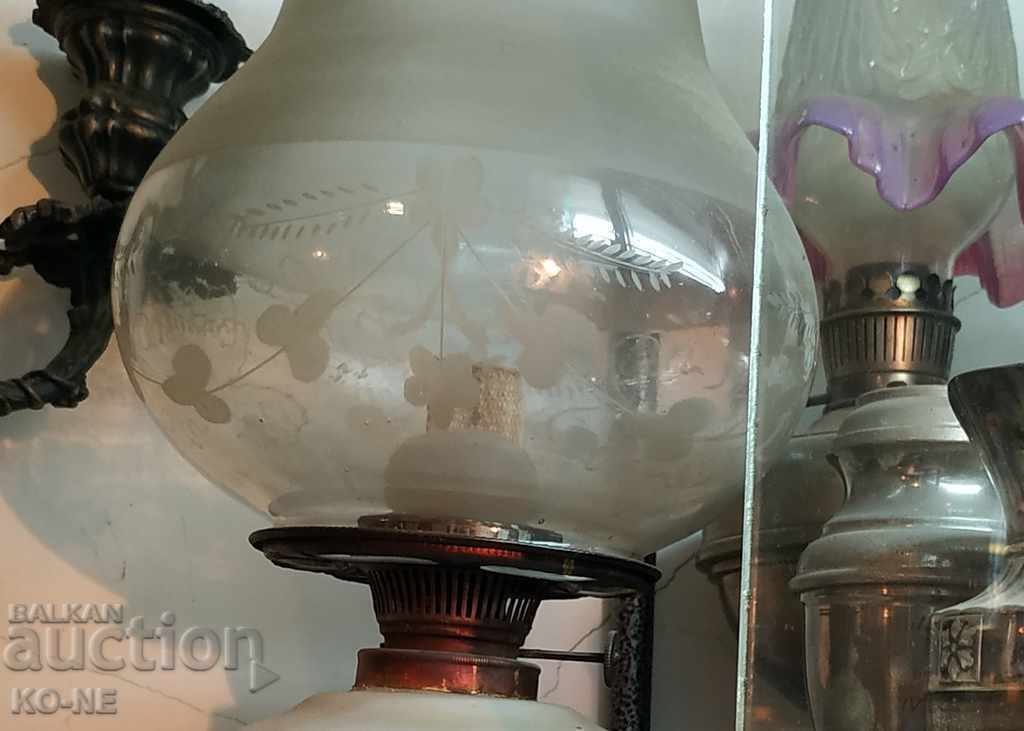 Old kerosene lamps, 2 pieces - 7