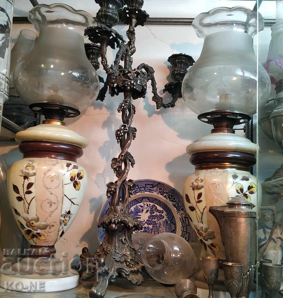 Old kerosene lamps, 2 pieces