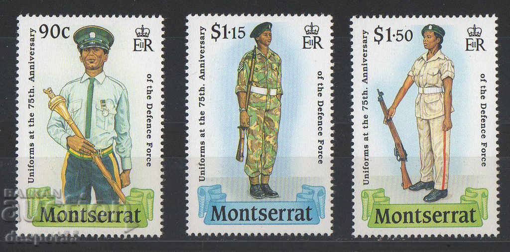 1989. Montserrat. Uniforme militare.