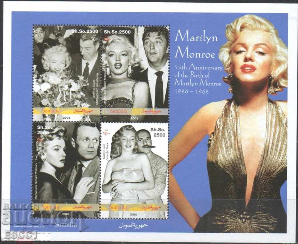 Καθαρίστε το μπλοκ Marilyn Monroe 2001 από τη Σομαλία