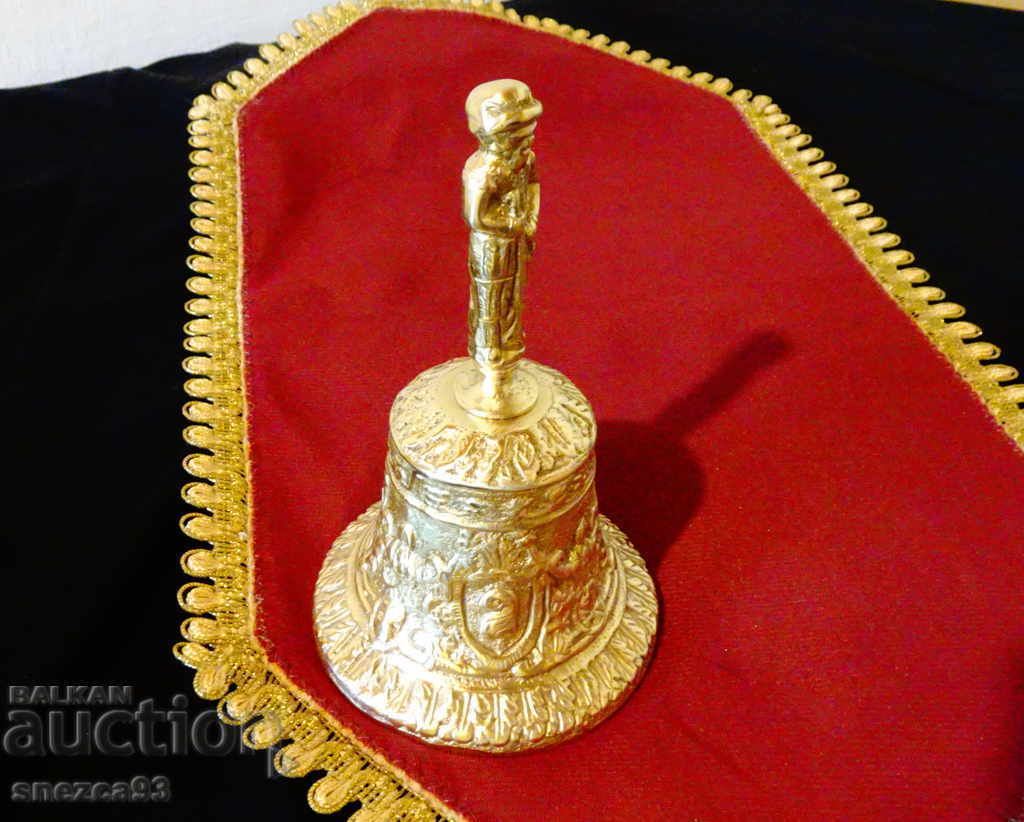 Hunting bronze bell with a hunter and dog figure with price 89.00 BGN | € 45.50