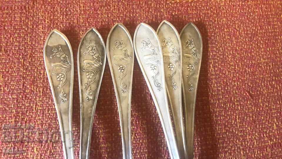 Delivery of Set of 6 silver-plated teaspoons from the USSR