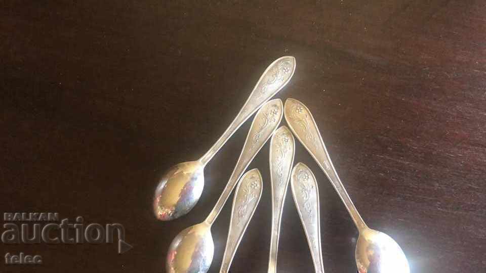 Set of 6 silver-plated teaspoons from the USSR - 6