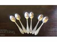 Set of 6 silver-plated teaspoons from the USSR
