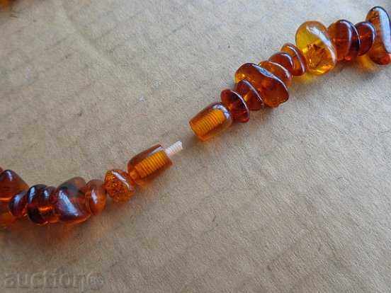 Amber necklace, Baltic amber, silk - 5 Amber necklace, Baltic amber, silk - 5