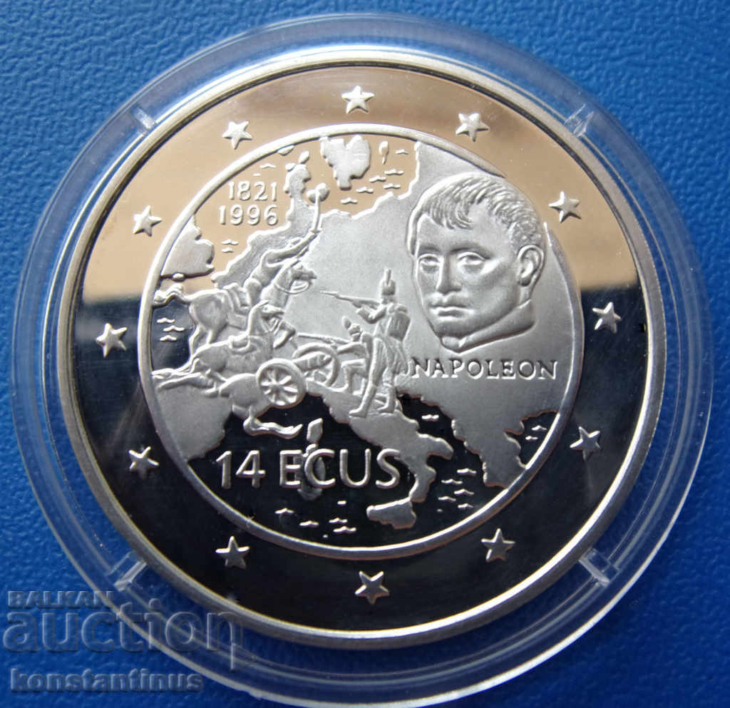 Gibraltar 14 ECU 15 Euro 1996 UNC PROOF Rare