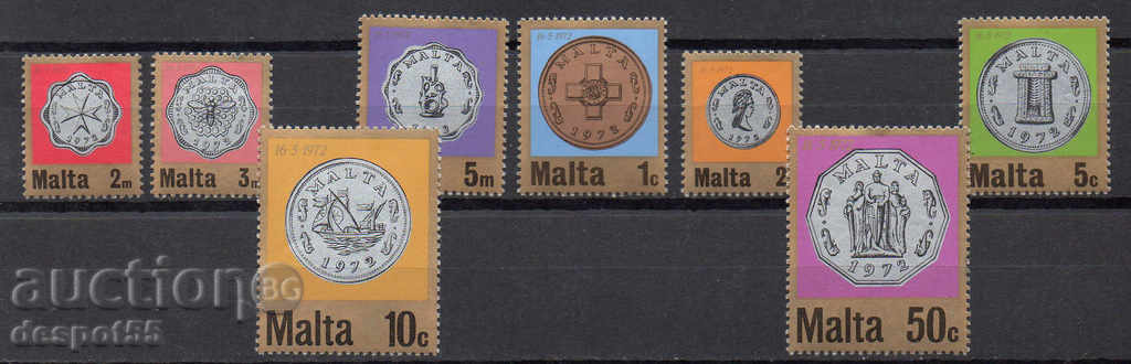1972. Η Μάλτα. Νομίσματα.
