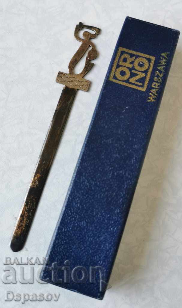 Silver Letter Knife Warsaw with Box