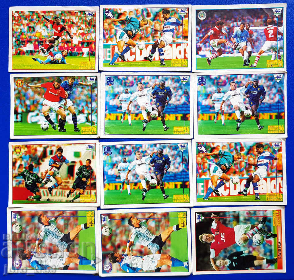 bubblegum cards - footballers - Premier league 96 with price 5.00 BGN | € 2.56