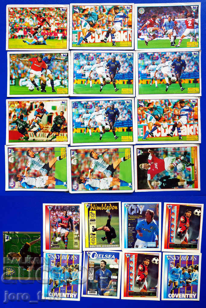 κάρτες τσιχλόφουσκας - ποδοσφαιριστές - Premier League 96