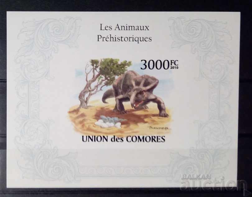 Comore 2009 Faună / Animale / Dinozauri Block MNH