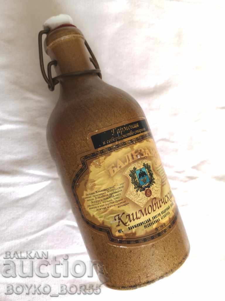 Rare Ceramic Bottle of Belarusian Balsam