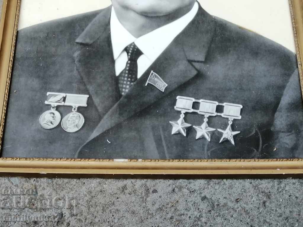 Portrait of General Secretary of the CPSU of the USSR Leonid Ilyich Brezhnev 52/42 cm with price 129.00 BGN | € 65.96 Portrait of General Secretary of the CPSU of the USSR Leonid Ilyich Brezhnev 52/42 cm with price 129.00 BGN | € 65.96
