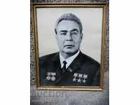 Πορτρέτο του Γενικού Γραμματέα της CPSU της ΕΣΣΔ Leonid Ilyich Brezhnev 52/42 εκ