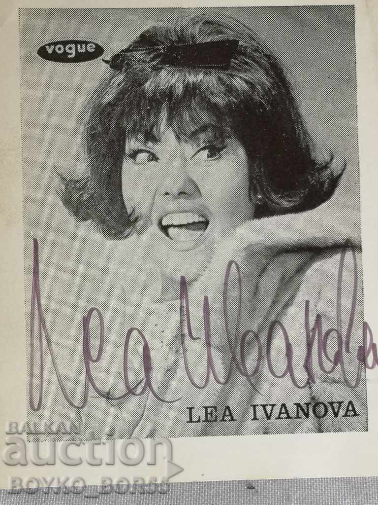 Photo with Original Autograph of the Singer Lea Ivanova