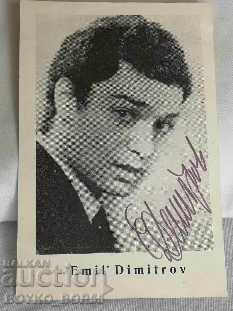 Fotografie cu autograful original al cântărețului pop Emil Dimitro