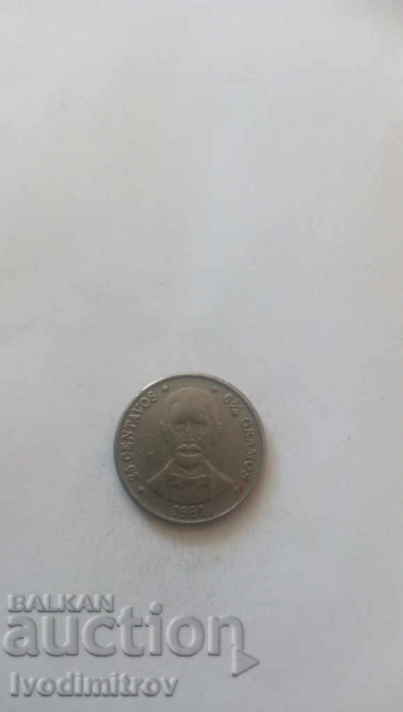 Доминиканска република 25 центавос 1981