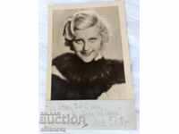 carte poștală Liliane Dietz cu actrița de film autograf 1932