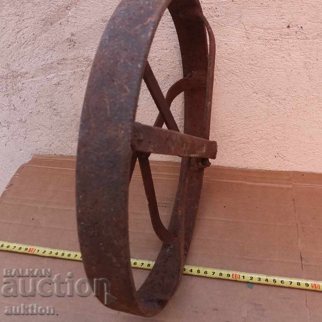 MASSIVE FORGED WHEEL FROM TROLLEY, TROLLEY, PLOW - 5 MASSIVE FORGED WHEEL FROM TROLLEY, TROLLEY, PLOW - 5