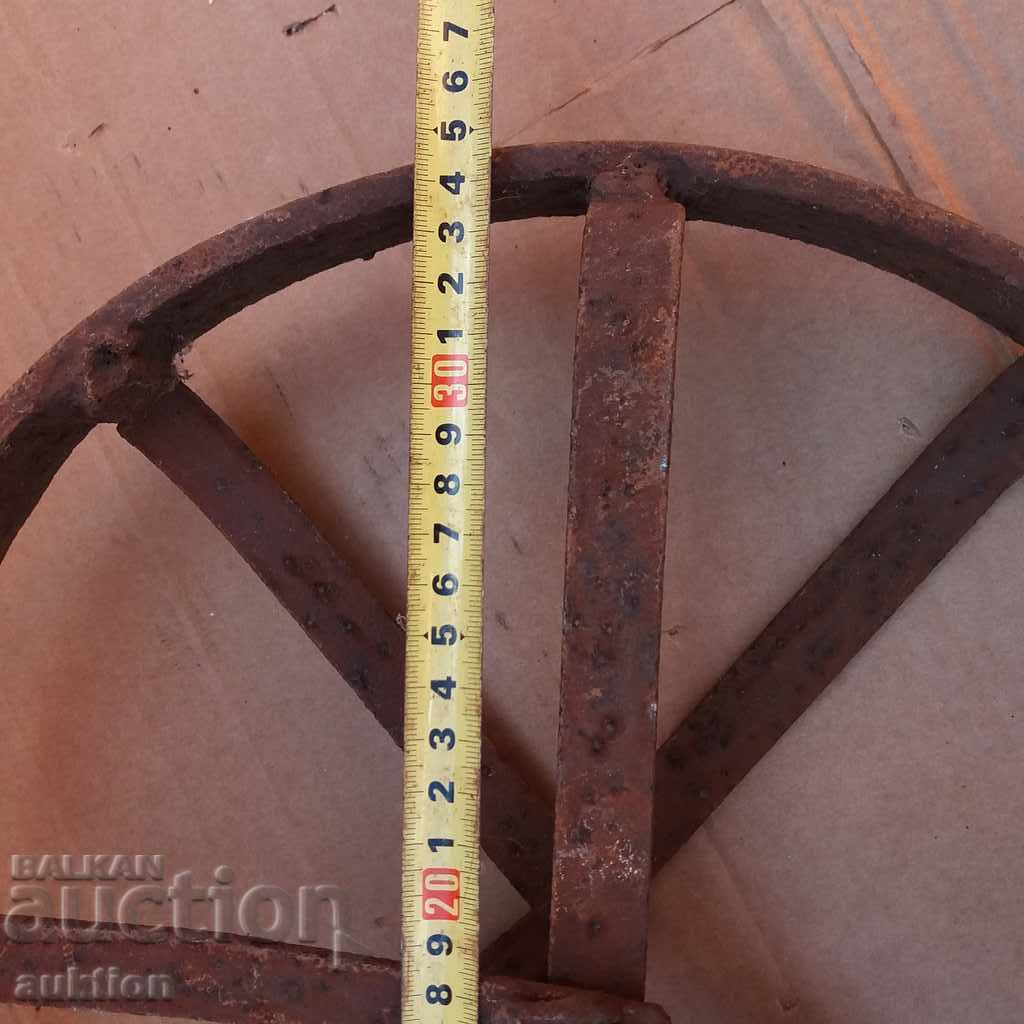 MASSIVE FORGED WHEEL FROM TROLLEY, TROLLEY, PLOW - 6 MASSIVE FORGED WHEEL FROM TROLLEY, TROLLEY, PLOW - 6