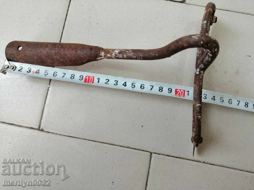 Auction Wrought iron lime mortar mixing rake Auction Wrought iron lime mortar mixing rake