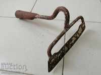 Wrought iron paddle for stirring lime wrought iron