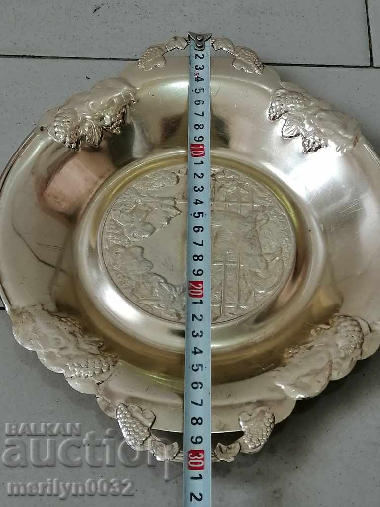 Auction  Old Soviet tray, tray, fruit bowl