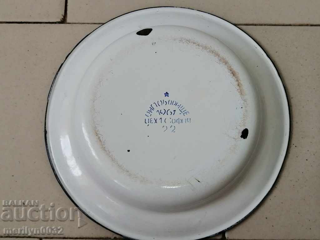 Delivery of Enameled dish, enamel bowl, bowl, wounded soup