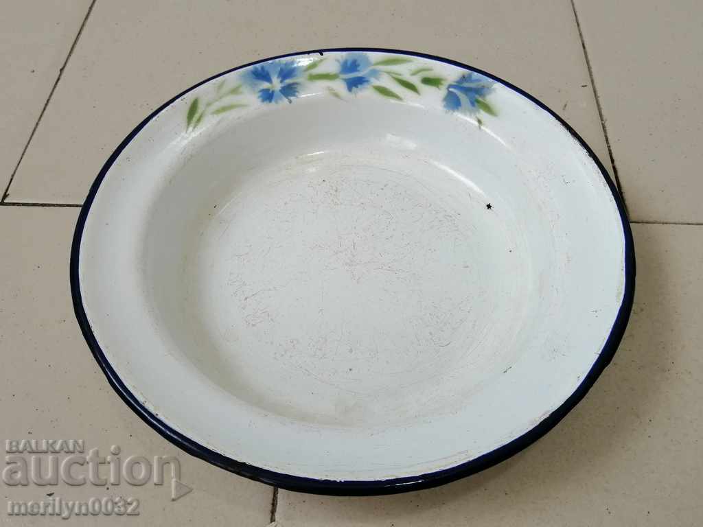 Enameled dish, enamel bowl, bowl, wounded soup - 7