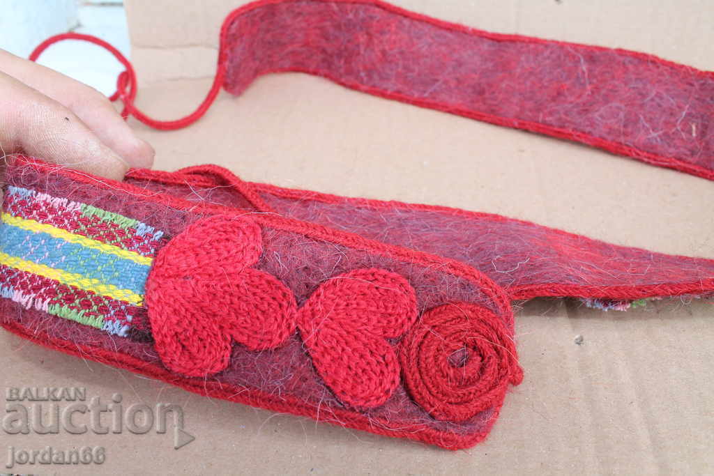 Pafta belt Folk costume wool - 6 Pafta belt Folk costume wool - 6